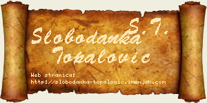 Slobodanka Topalović vizit kartica